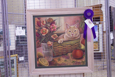 Terry Bey of Minster won Best of Show for her acrylic painting 