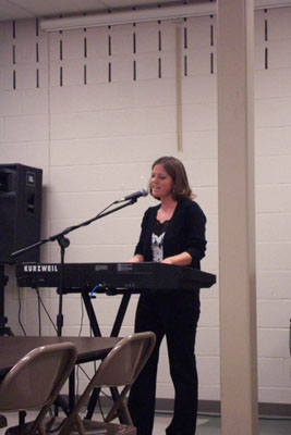 Lori Triplett of St. Marys sings the song 