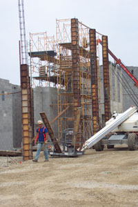 Work progresses Thursday at the Coldwater schools complex, where new classroom space and an overall renovation are under way.<br>dailystandard.com