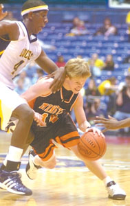 Minster's Zac Boeke, 14, has been solid at the guard spot all season, averaging 9.3 points per game going into Thursday's state semifinal against Lutheran East.<br>dailystandard.com