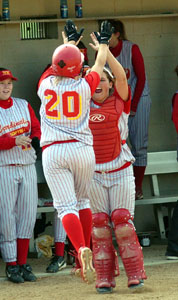 New Bremen's Jennifer Dick, 20, was the hero for the Cardinals on Saturday, getting the game-winning hit in the 10th inning to send the Cardinals to their first regional title and state softball semifinal appearance with a 3-2 win over Triad.<br>dailystandard.com