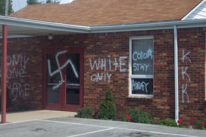 The St. Marys Police Department investigated vandalism to the First Church of God on Wednesday morning after a passerby reported the vandalism at about 8:45 a.m. The department is investigating the matter as a hate crime unless it is proven otherwise.<br>dailystandard.com