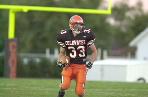 Coldwater linebacker Joe Wermert, 33, has been a big part in the Cavalier defense with 26 tackles. <br></br>dailystandard.com