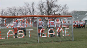 Coldwater Cavalier football team practices Wednesday near the school to 