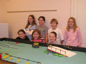 Celina's Lego Green Team increased their personal best at this year's state competition in Dayton. Standing are Emily Nighswander, Elise Elson, Jeremy Walls, Marissa Gibbons; in front, Kylie Dearmond, Angie Fisher and Erin Stolly. Not pictured are Justin Hoffman, Peyton Jones and Collin Stephens.<br></br>dailystandard.com