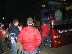 Boarding one of two charter buses bound for the nation's capital are some of the 110 Mercer Countians, including students from the St. Henry, Marion Local and Coldwater school districts. The entourage is expected back around 5:30 a.m. Tuesday.<br></br>dailystandard.com