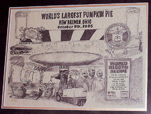 Only 250 commemorative prints of the record-breaking pie event are available for $20 each in New Bremen.<br></br>dailystandard.com